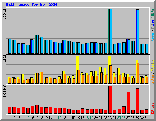 Daily usage for May 2024