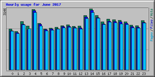 Hourly usage for June 2017