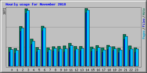 Hourly usage for November 2018