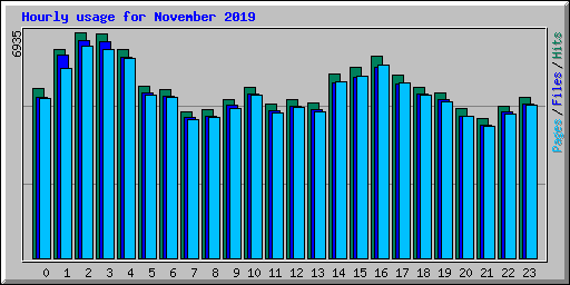 Hourly usage for November 2019