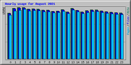 Hourly usage for August 2021