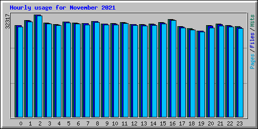 Hourly usage for November 2021