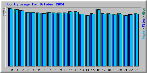 Hourly usage for October 2024