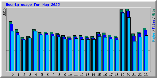 Hourly usage for May 2025