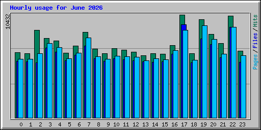 Hourly usage for June 2026